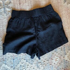 JCrew Black Linen Shorts